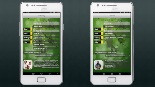 Android application Squash Footworker screenshort