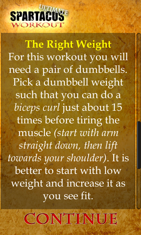 Spartacus Ultimate Workout Screen 3