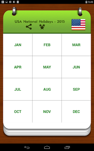 【免費生產應用App】USA National Holidays 2015-APP點子