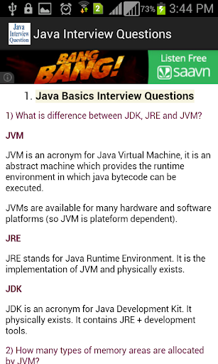 【免費教育App】Java Interview Question-APP點子