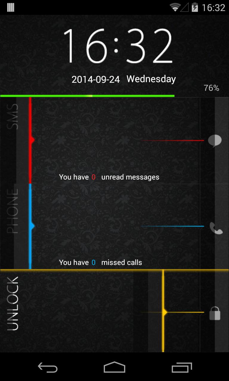KK Locker theme - Dark Screen 2