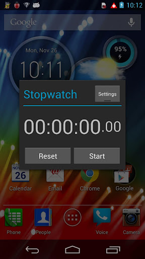 Stopwatch with minute marker