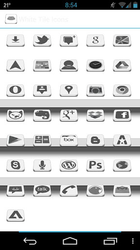 White Tiles Icons