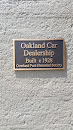 Oakland Car Dealership Plaque 