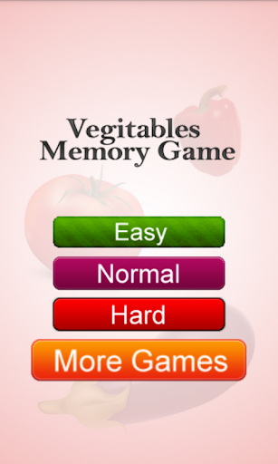 Vegetables Memory Game Free