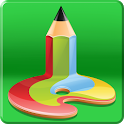 Learn colors. Kids shopping icon