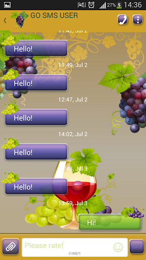 GO SMS Pro Grapes