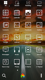 Sunset LINE Launcher Theme Screenshots 4