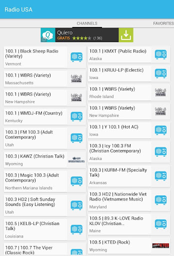 Radios de Estados Unidos