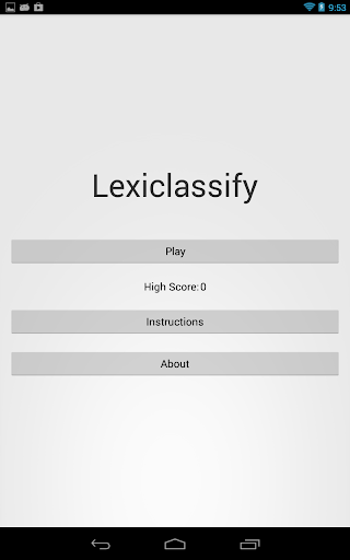 Lexiclassify: Parts of Speech
