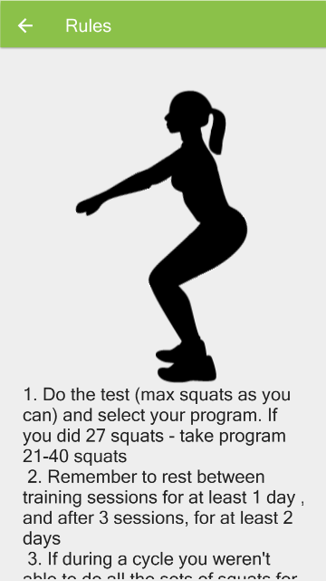 Android application 300 Squats. Be Stronger PRO screenshort