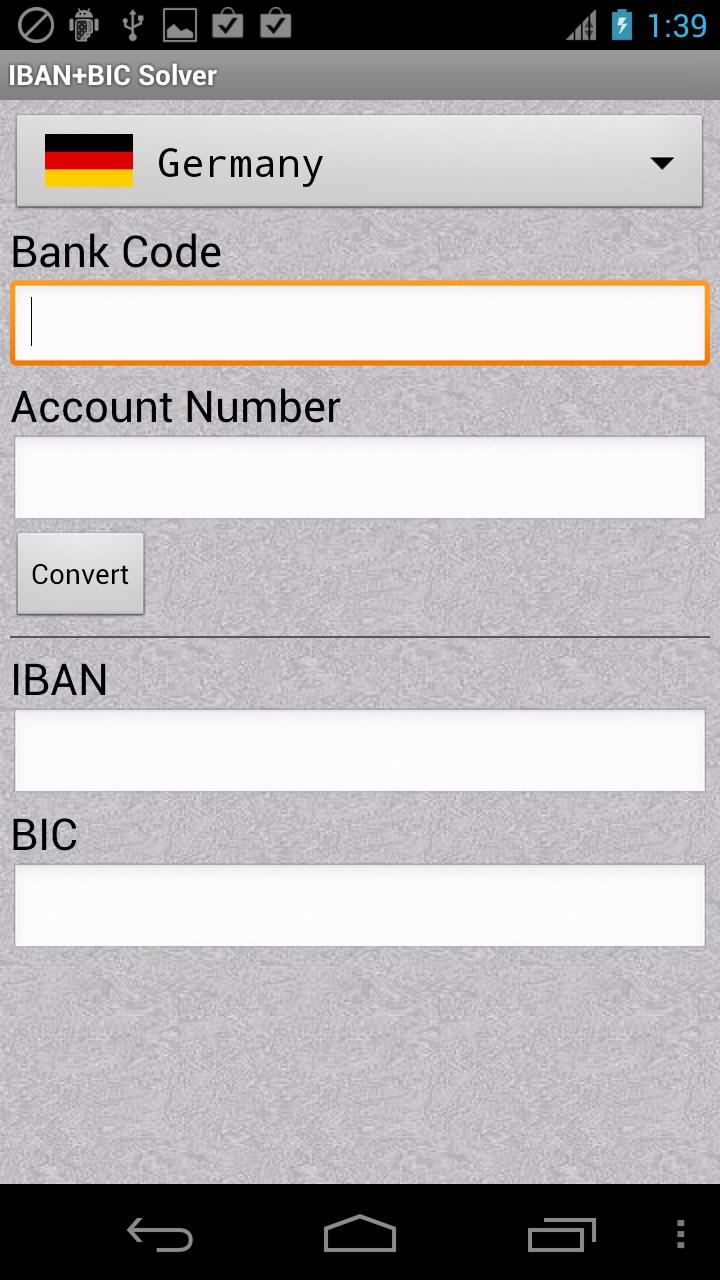 IBAN BIC Solver Screen 2