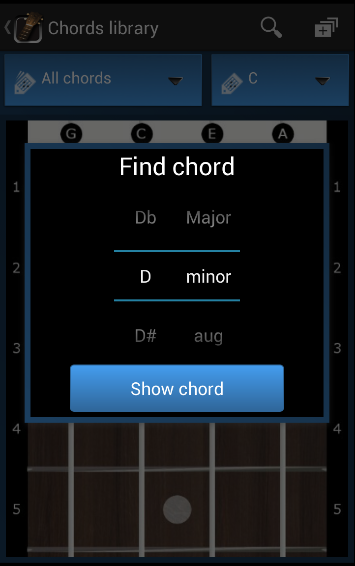 Ukulele Chords Trainer Screen 3