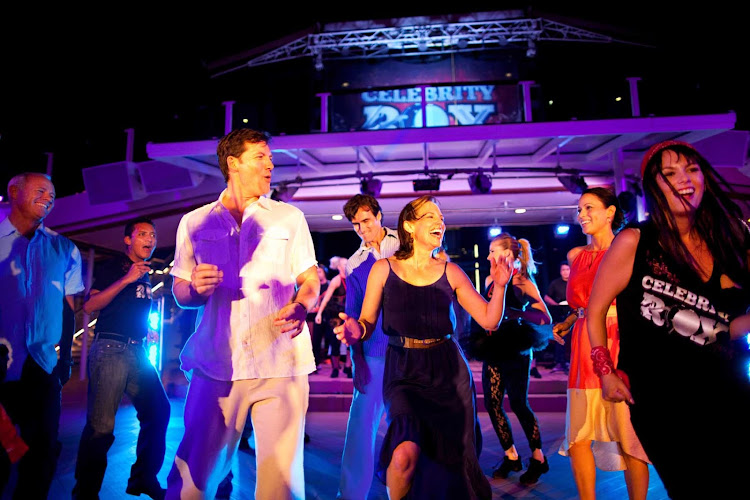 The more outgoing guests aboard Celebrity Silhouette can have their moment of fame on stage with the entertainers.