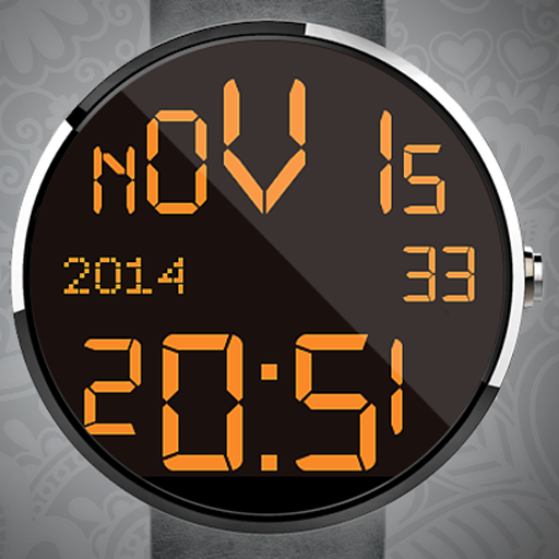 Moto 360 Digital Black/Orange LOGO-APP點子