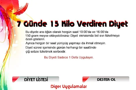 7 Günde 15 Kilo Verdiren Diyet