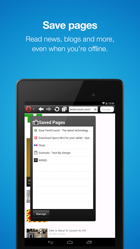 Opera Mini mobile web browser screenshot #12