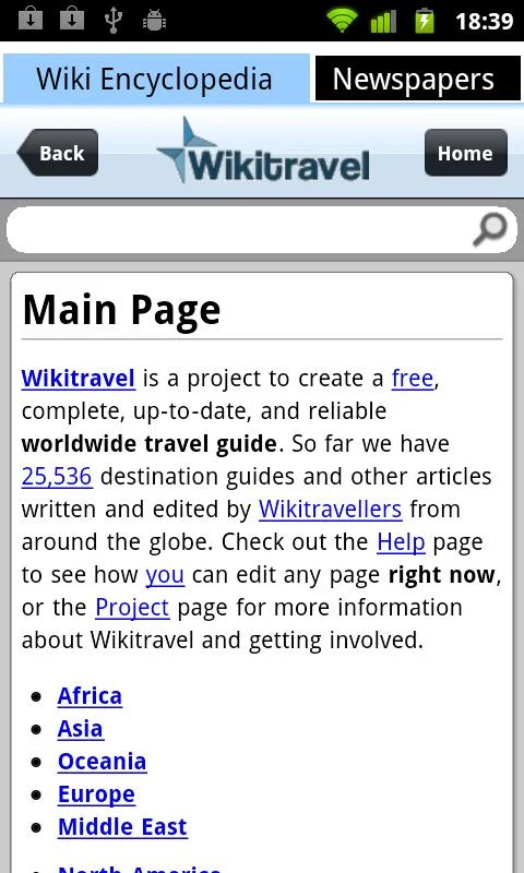 Wiki pro (Wikipedia) - screenshot
