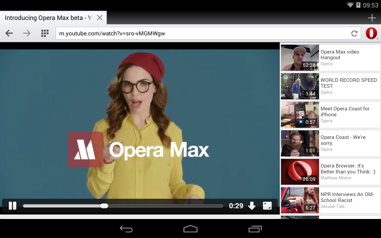 Android için Opera tarayıcı - screenshot
