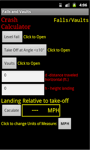 Crash Calculator