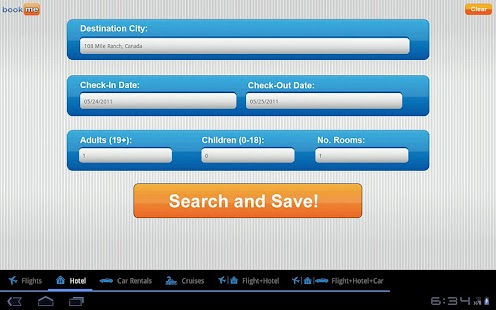BookMe Travel Search Tablet Screenshots 0