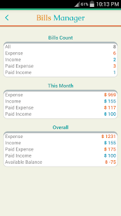 Free Download Bills Manager APK