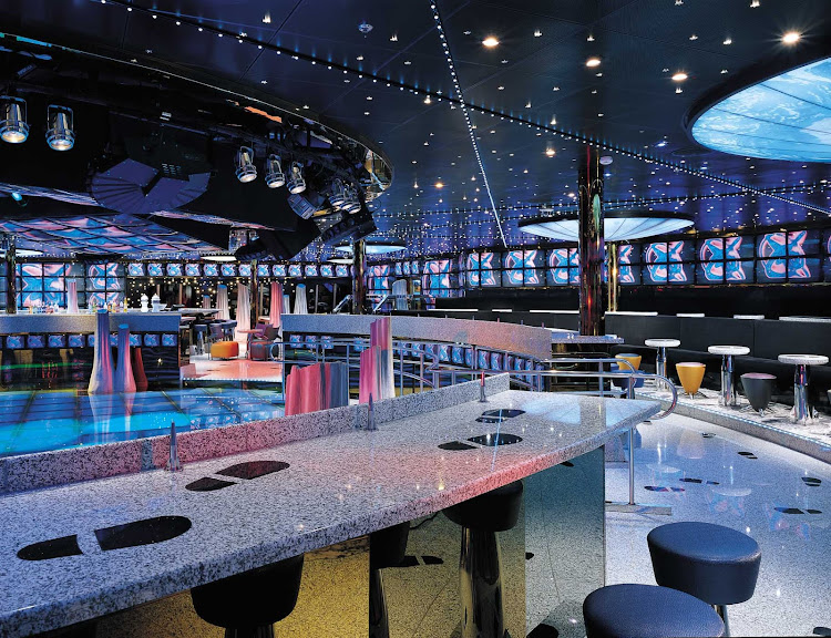 Passengers can get their dance groove on at  One Small Step Dance Club aboard Carnival Valor.