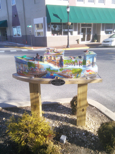 Downtown Milford Boat Sculpture Western Family