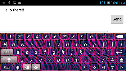 粉红斑马主题键盘