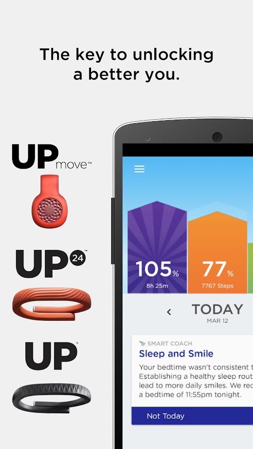 Android application UP - Requires UP/UP24/UP MOVE screenshort