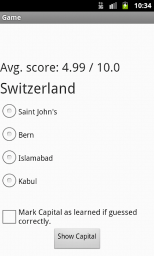 Learn World Capitals Game