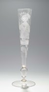 Flute glass with a portrait of William III