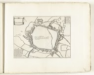 Plattegrond van Mons, ca. 1702