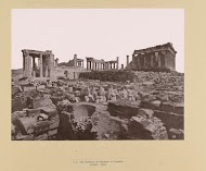 Parthenon en Erechtheion op de Akropolis van Athene