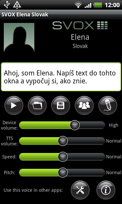 Android application SVOX Slovak Elena Voice screenshort