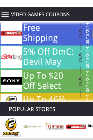 Video Game Deals and Coupons