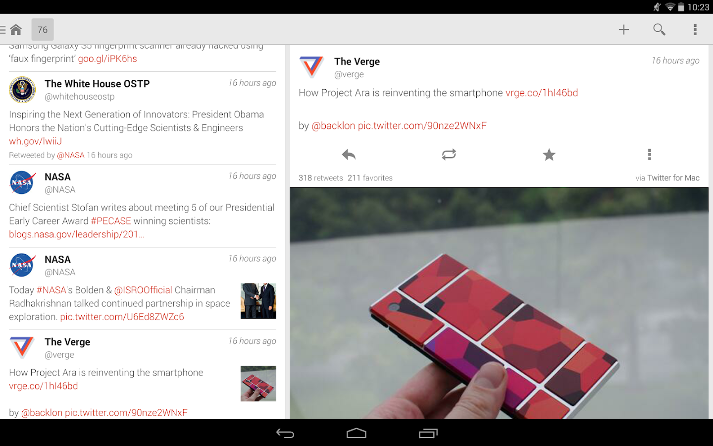 Fenix for Twitter - screenshot