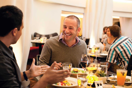 Norwegian-Epic-Taste-guys - Enjoy a satisfying meal at Taste, a restaurant that serves both classic and contemporary dishes. One of two main dining rooms (out of 20) aboard Norwegian Epic, it seats 534 and is located in the atrium.