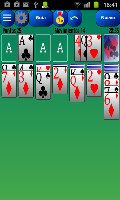 Android application Solitaire screenshort