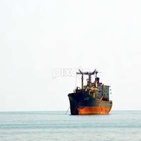 Ship at Anchor by Emon  Jaman - Transportation Boats