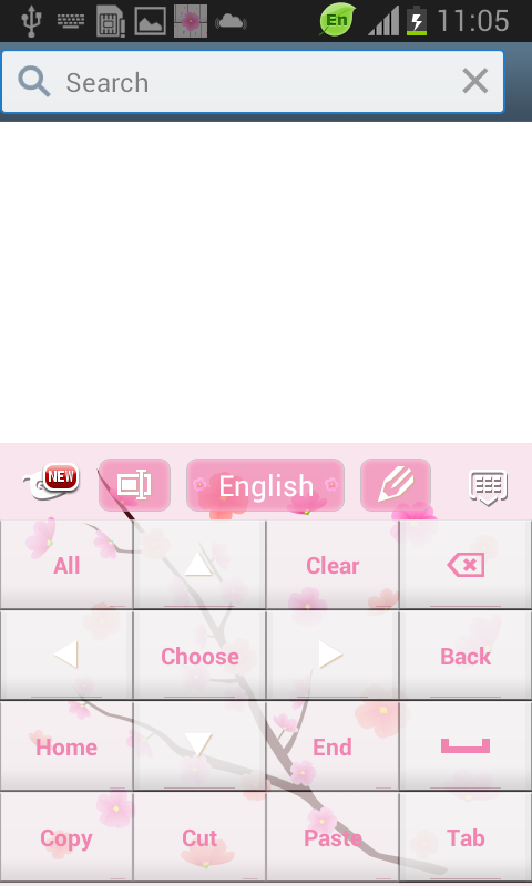 Pink Flowers GO Keyboard - screenshot