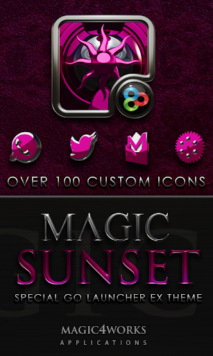 GO Launcher Theme Magic Sunset