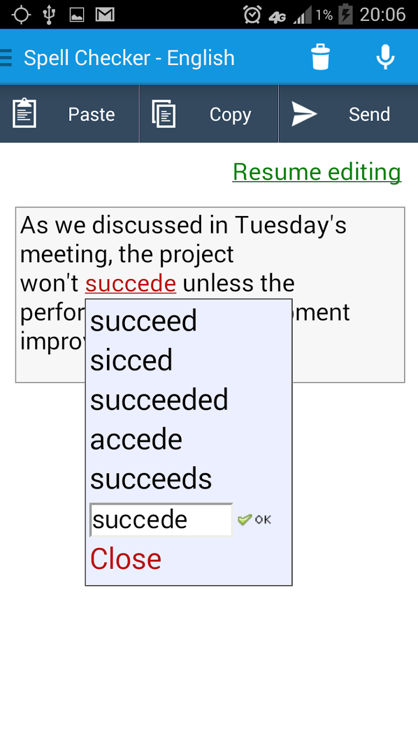 Spell Checker PRO Screen 1