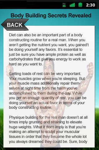 【免費健康App】Body Building Secrets Revealed-APP點子