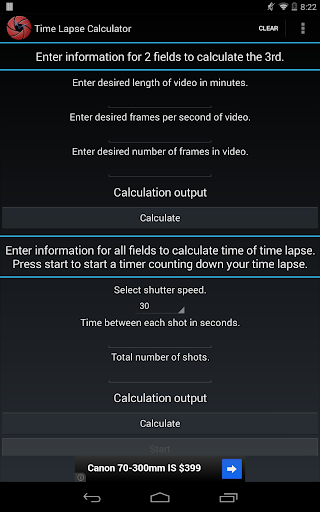 Time Lapse Calculator