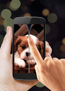 download Puppy Zipper Lock Screen free