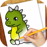 Cover Image of Unduh Learn to Draw Dinosaurs Dino 3.01 APK