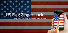 US Flag Zipper Lock Screen APK