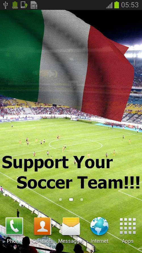 Android application 3D Italy Flag + screenshort