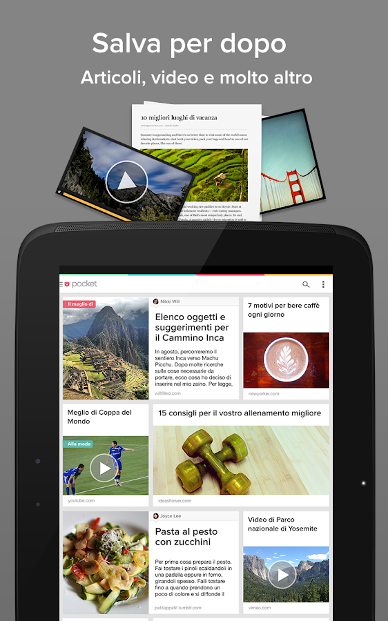 Pocket App Android su Google Play